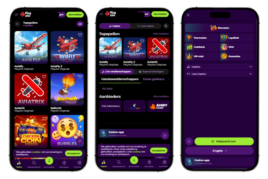 Playzini Casino mobiel